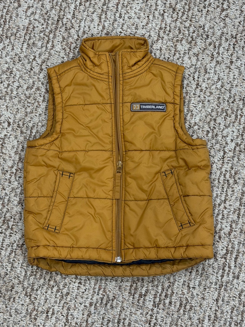 Timberland Kids' Mustard Quilted Puffer Vest